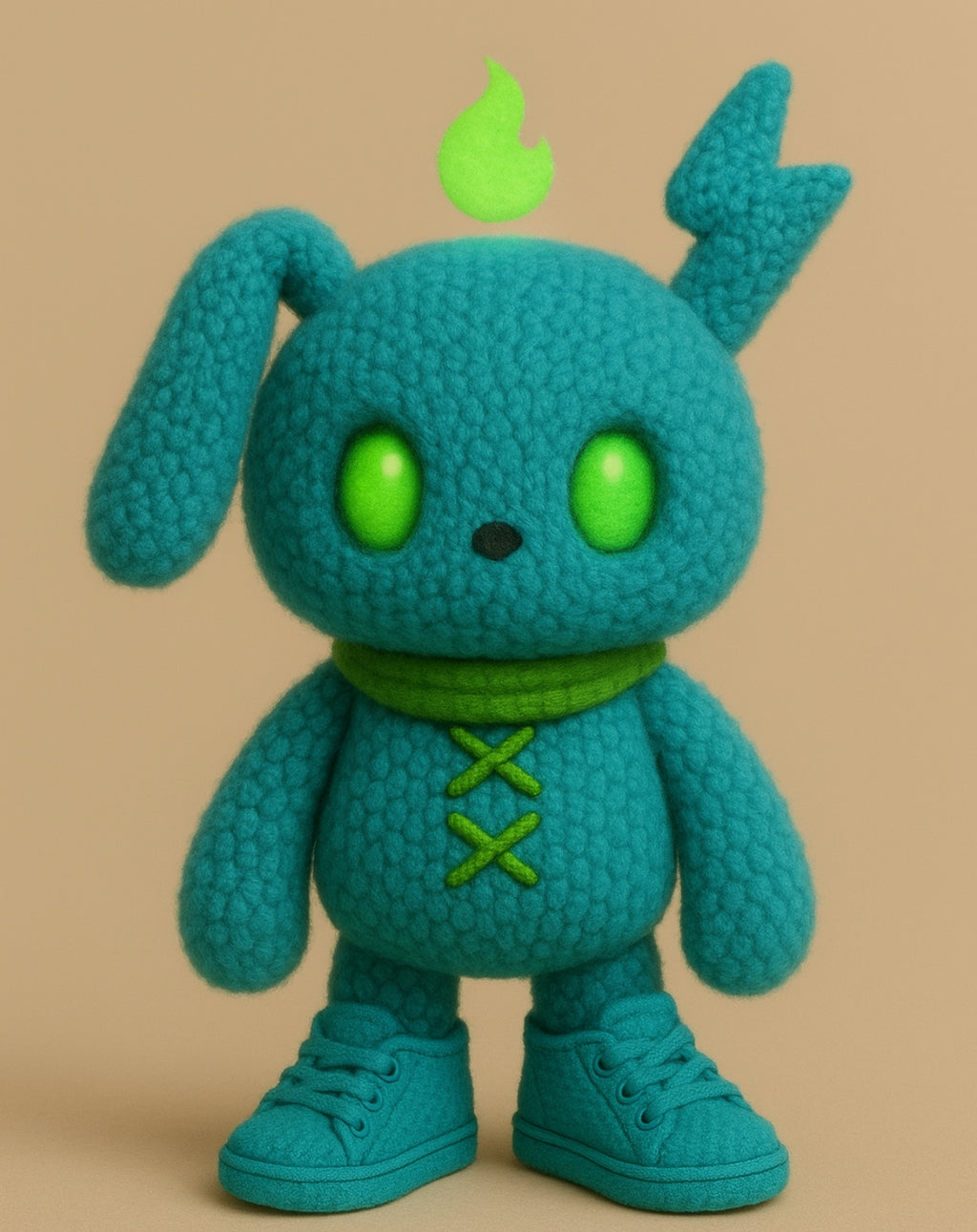 NOXIE™ BioGlow Edition – Teal Glowing Plush Doll