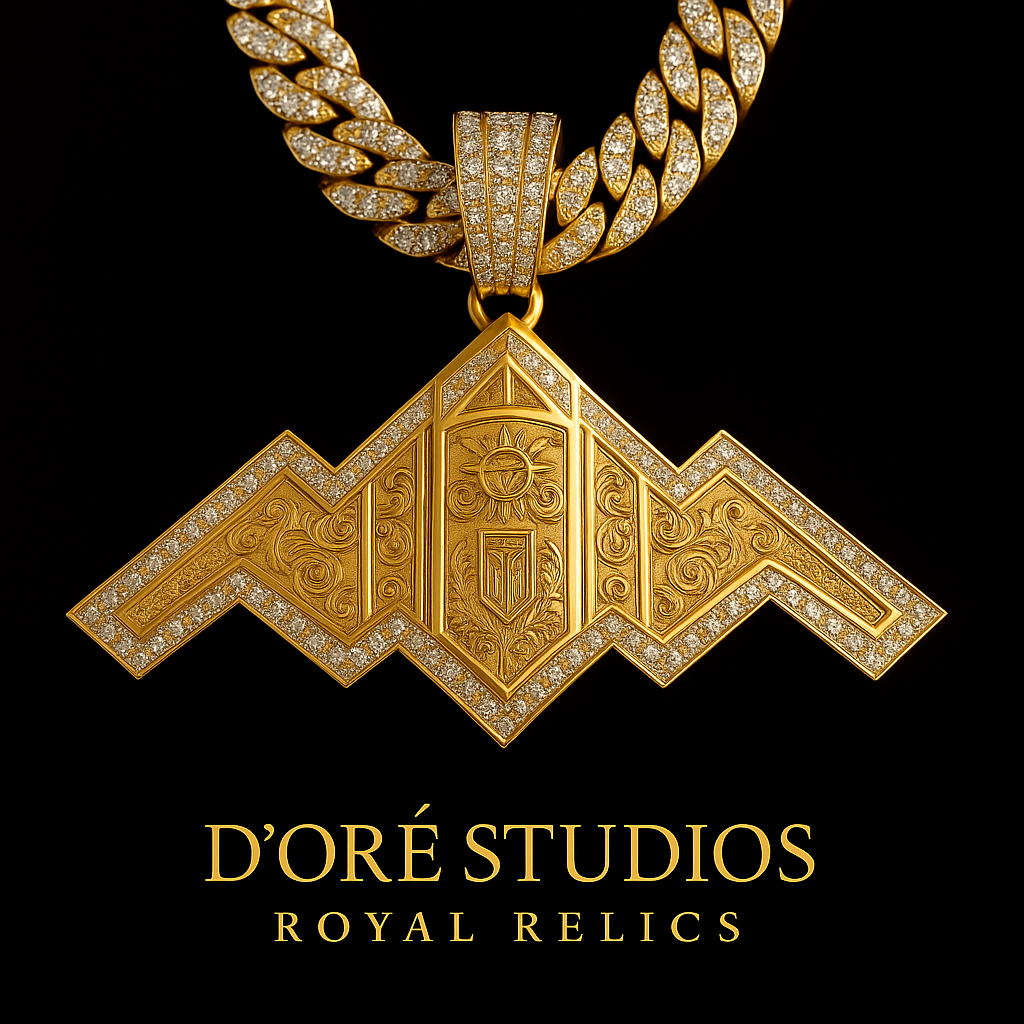✈️ PHANTOM HEIR™ – ROYAL RELICS™ Pendant – Exclusive handcrafted gold and diamond jewelry by D’ORÉ STUDIOS™