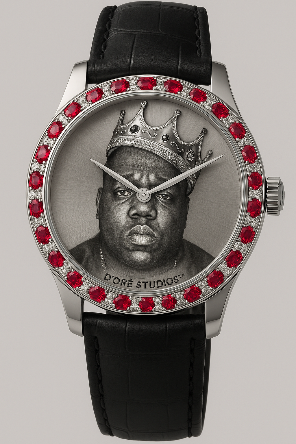 BIGGIE CROWNED™ RUBY EDITION – D’ORÉ STUDIOS™ Luxury Watch – Exclusive handcrafted gold and diamond jewelry by D’ORÉ STUDIOS™