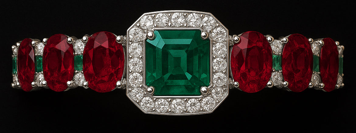 ROYAL RELICS™ – Crimson Panna Diamond Bracelet
