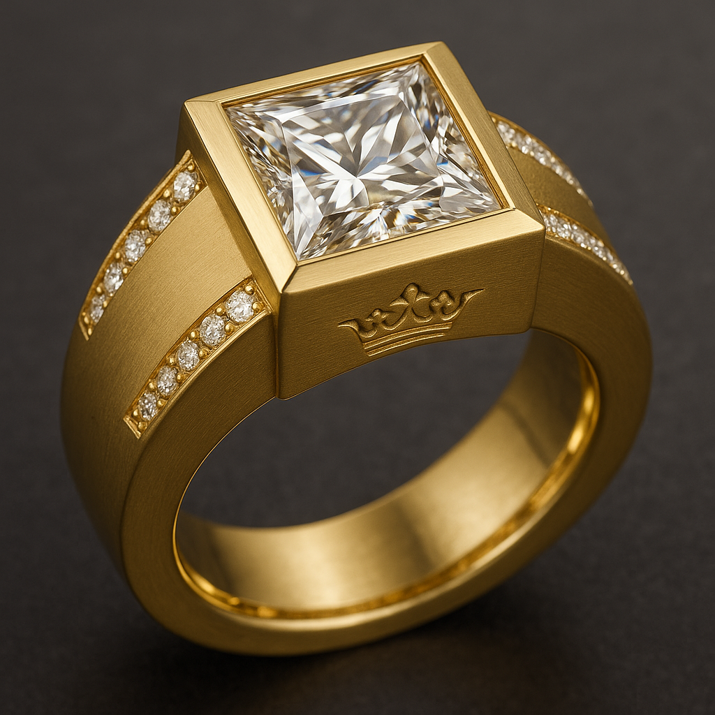 💍 RING DESIGN SPECIFICATION — “DIVINE HEIR™” – Exclusive handcrafted gold and diamond jewelry by D’ORÉ STUDIOS™